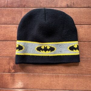 Boys Black and Yellow Batman Beanie Hat Youth Small/Medium